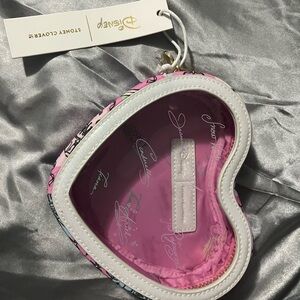 Stoney Clover Lane Pink Heart-Shaped Pouch